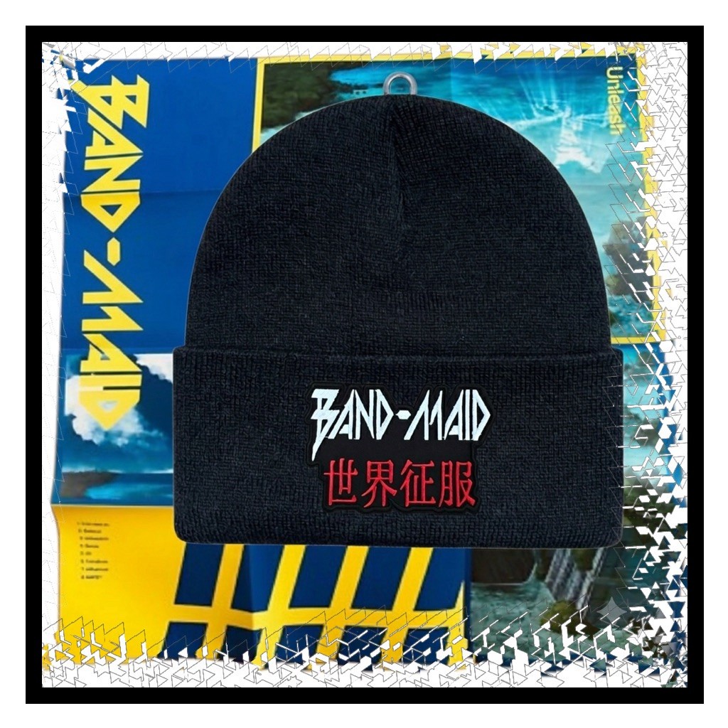 BAND-MAID ROCK BAND 🇨🇦 BLACK BEANIE HAT 🇨🇦 EMBROIDERED SUPER PATCH 🇺🇸