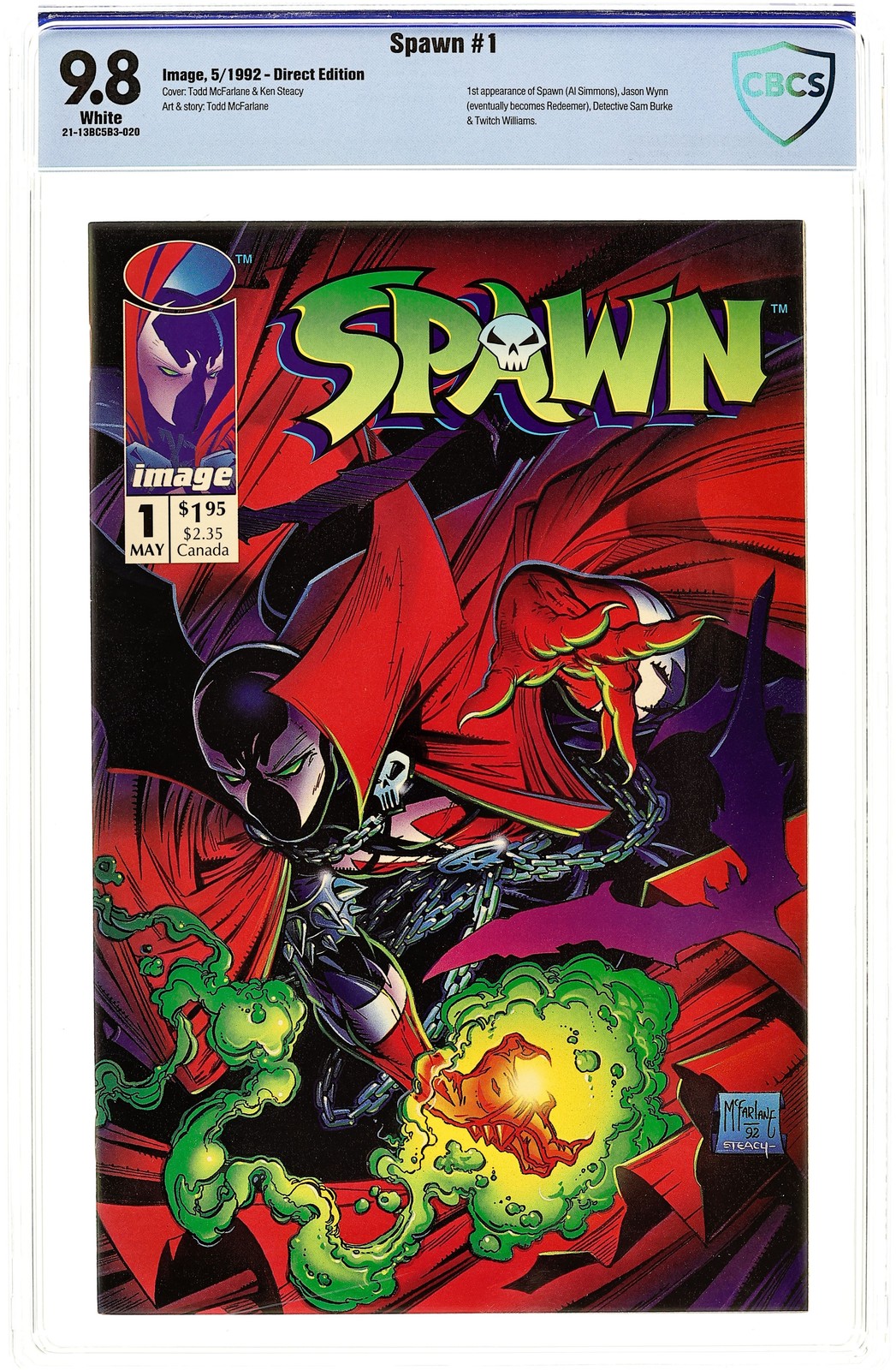Spawn 1A.D variante diretta CBCS 9.8 1992 21-13BC5B3-020