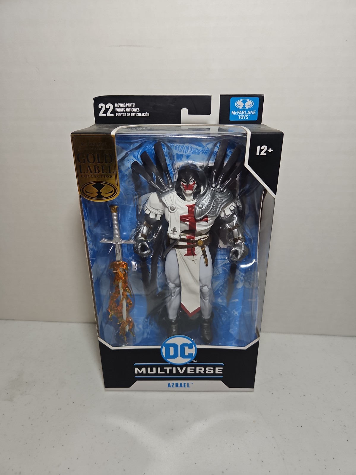 McFarlane Toys DC Multiverse Azrael "Suit of Sorrows" Figura etichetta oro con spada