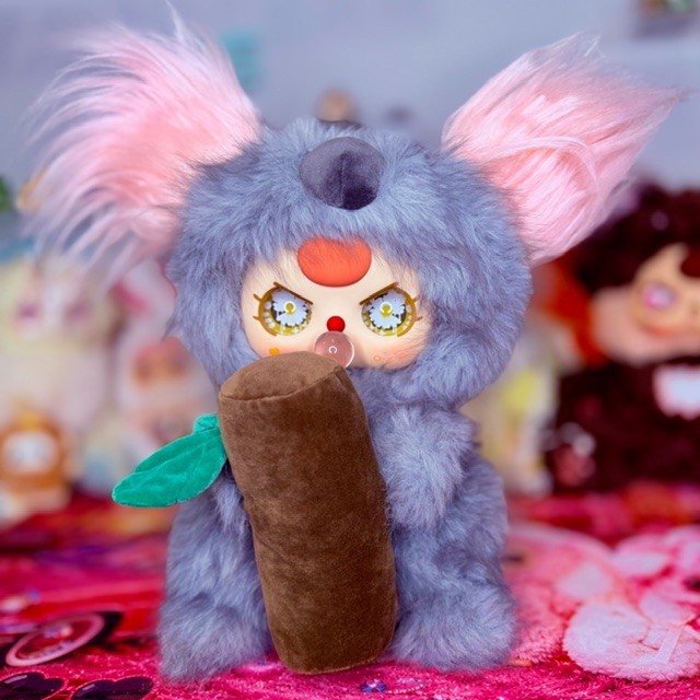 Baby Three 400% Quack Quack Fun Peach Eared Sloth Plush New