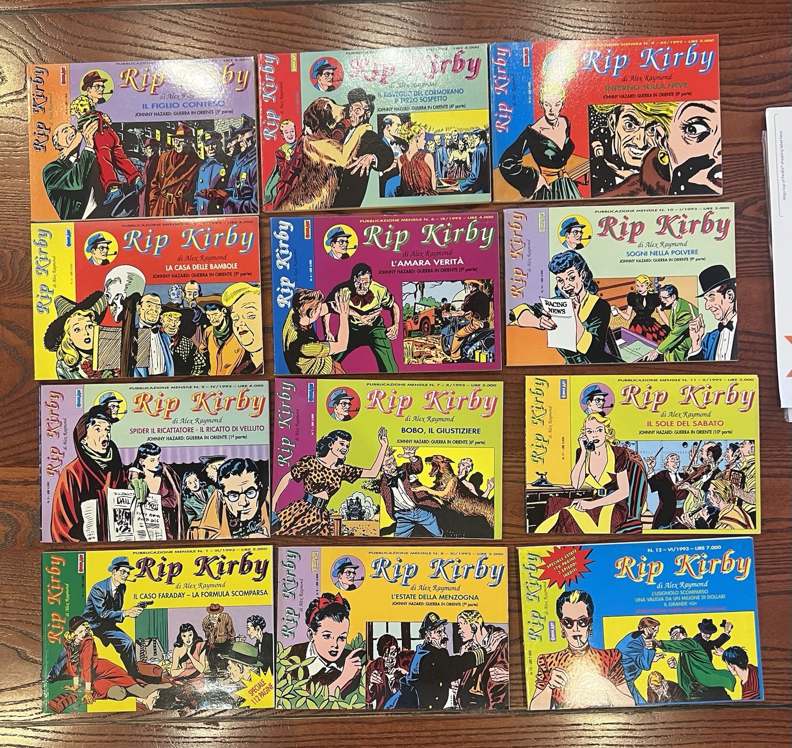 RIP KIRBY Comic Art 1992/93 Sequenza 1-12 Alex Raymond + Doppione Omaggio