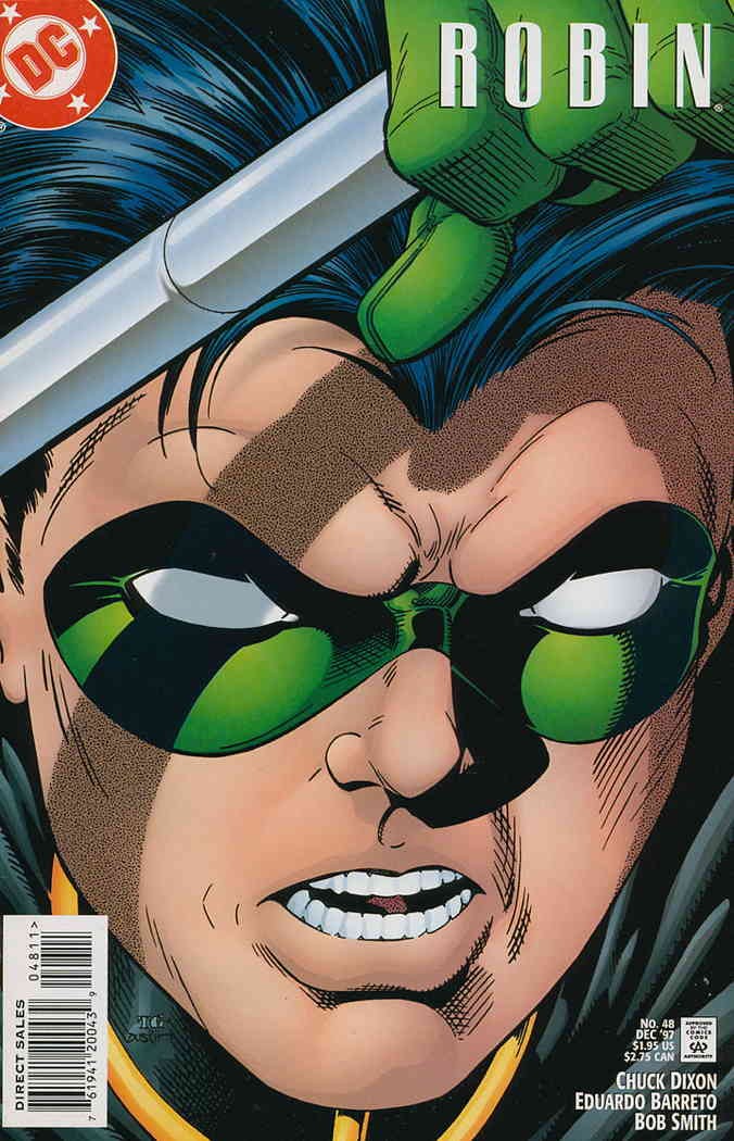 Robin #48 FN; DC | Face Cover Chuck Dixon - w/Bag+Board
