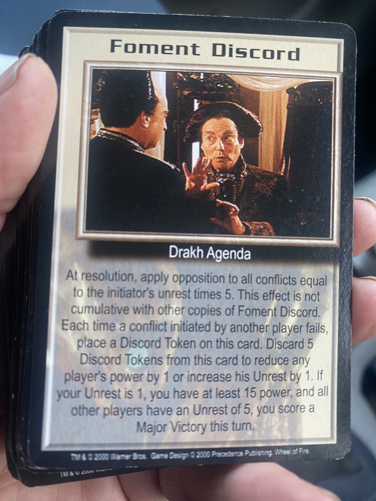 FOMENT DISCORD WHEEL OF FIRE 2000 BABYLON 5 CCG COLLECTORS CARD NEAR MINT