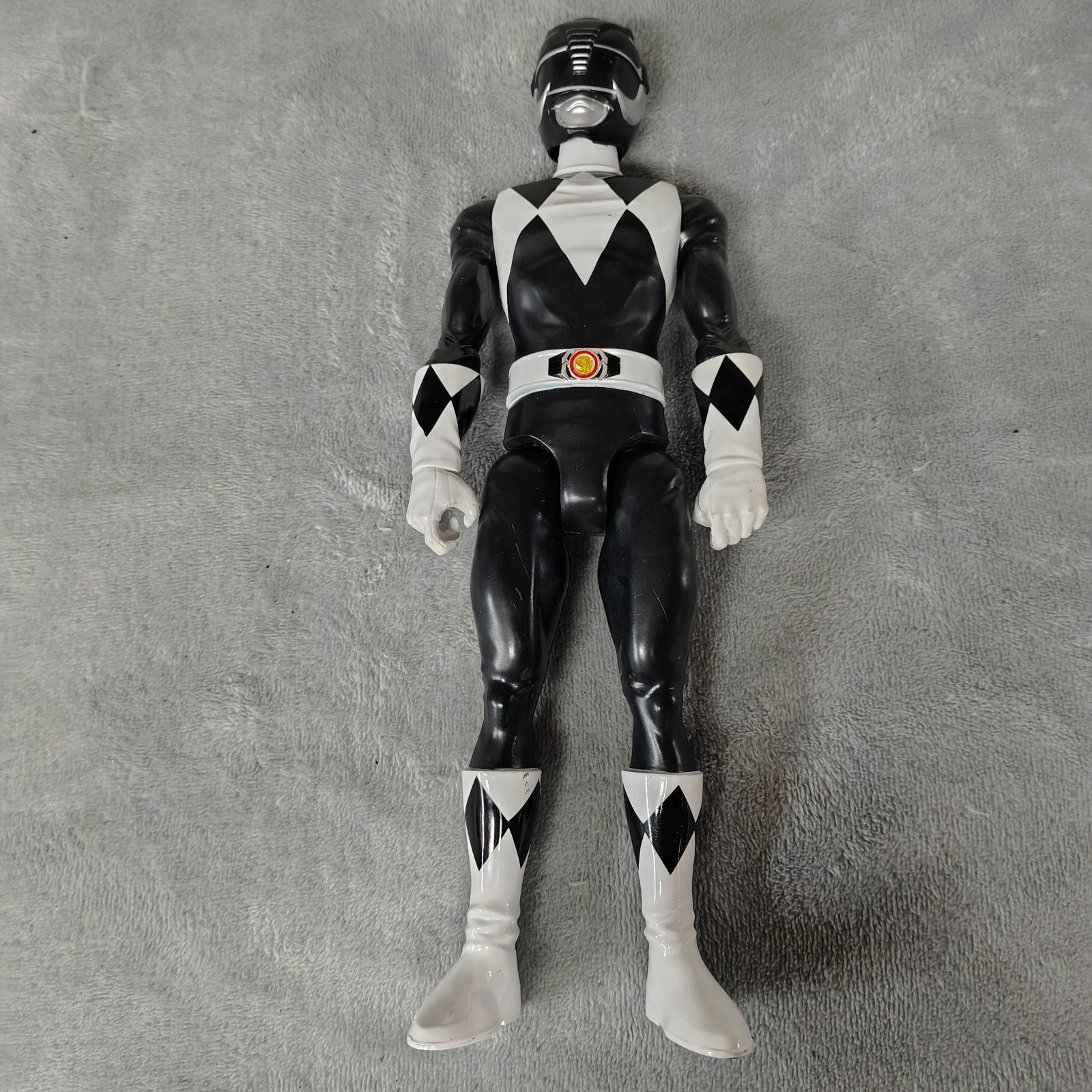 Power Rangers Mighty Morphin Black Ranger 12" Action Figure Loose Hasbro MMPR