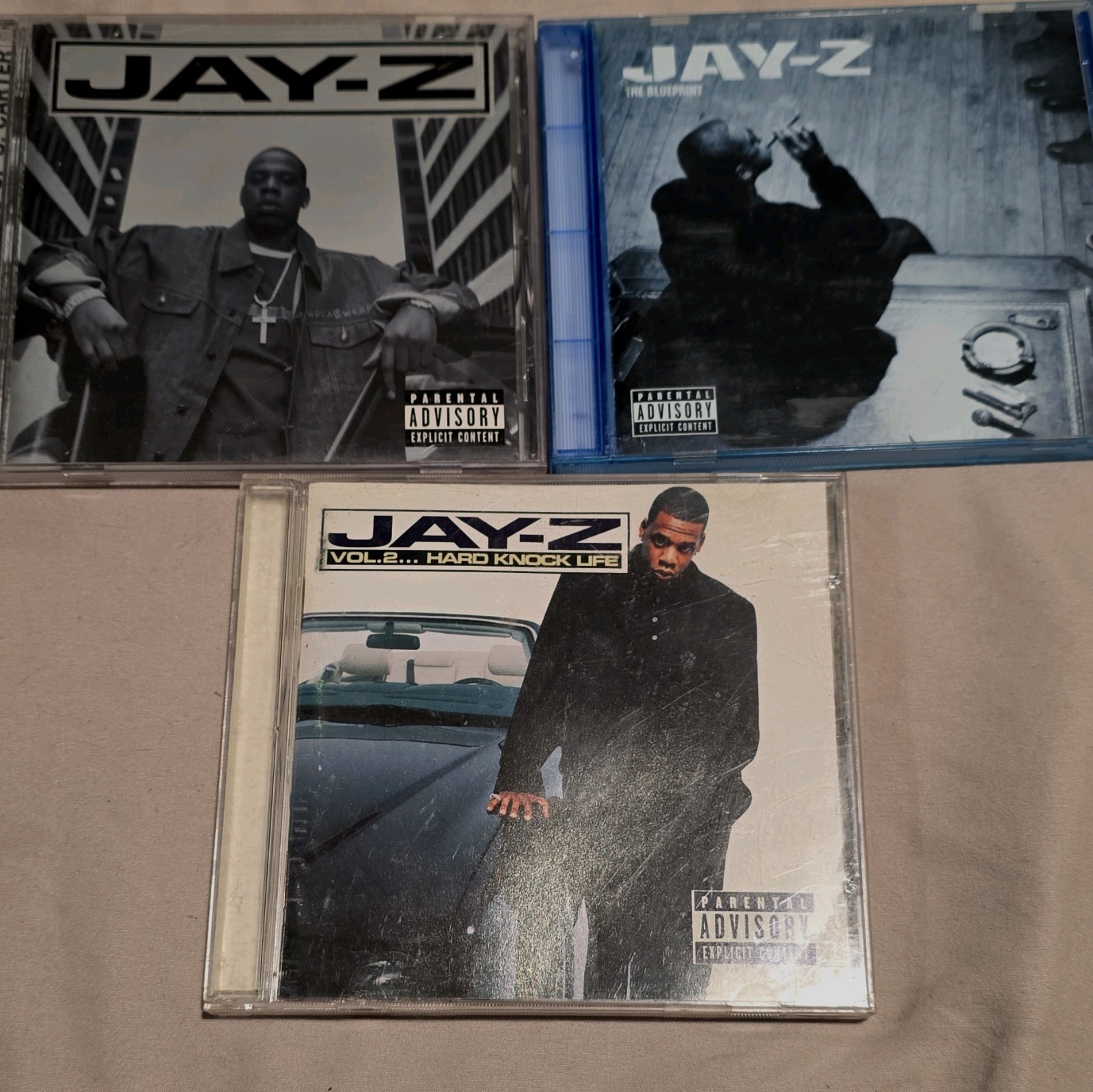 JAY-Z CD Lot (3) The Blueprint, Vol 2 Hard Knock Life, Dynasty Roc La Familia