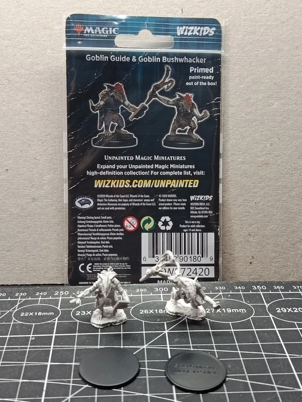 2 miniaturas Goblins Unpainted Magic Miniatures Wizkids