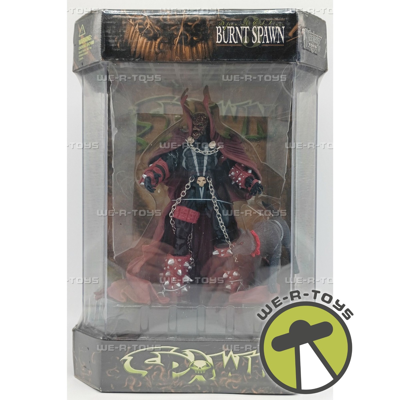 Spawn Special Edition Burnt Spawn Action Figure & Wolf McFarlane Toys 1998 New