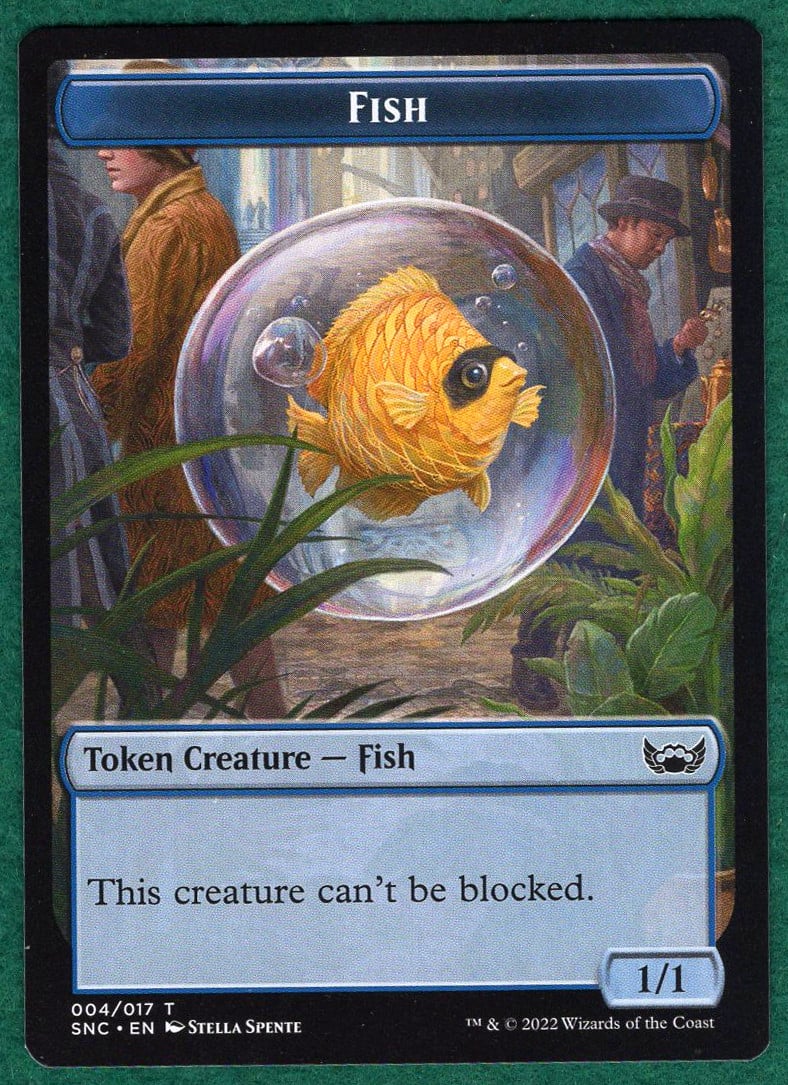 Fish Token - Streets of New Capenna (SNC) #4 - Magic: The Gathering MTG Card