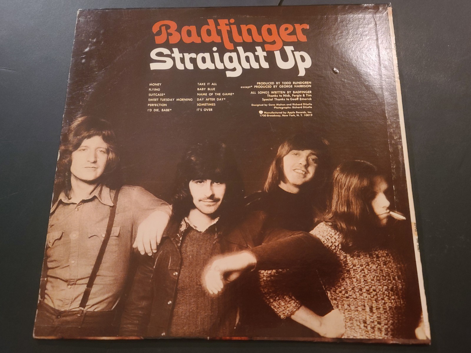 Badfinger – Straight Up LP Record 1972 Apple Rock Pop 33 RPM