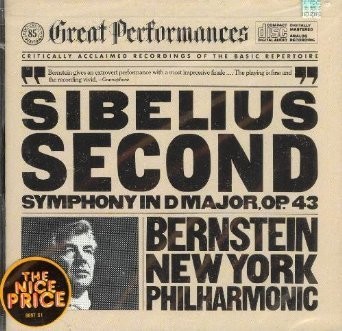 SIBELIUS BERNSTEIN NYP - Symphony 2 - CD - **Mint Condition**