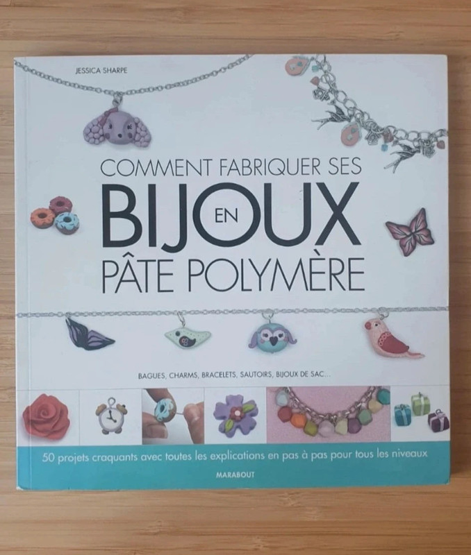 Livre fabrication bijoux en pâte polymère