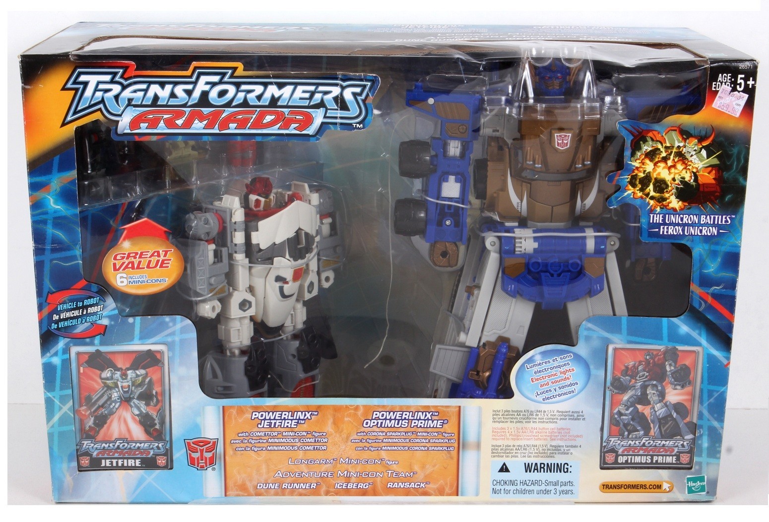 Transformers Armada Powerlinx Optimus Prime & Jetfire Kmart K-mart 2003 Vintage