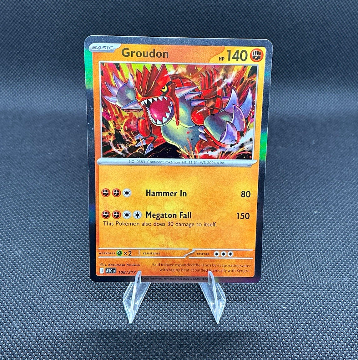 Pokémon TCG The Pokemon Company Groudon  108/217 Holo Rare 