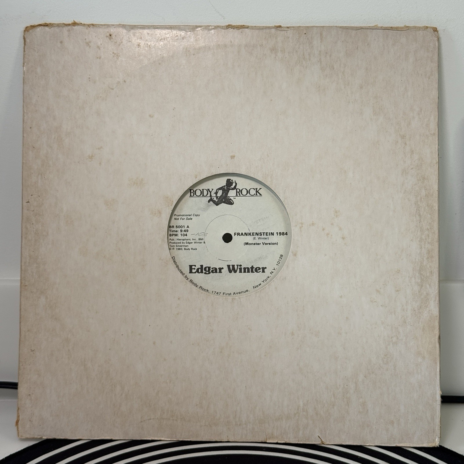EDGAR WINTER Frankenstein 1983 Body Rock Promo 12” 1st Press BR 5001 Monster Rap