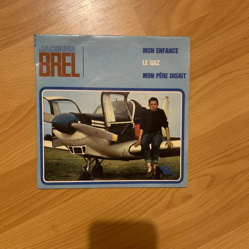 Vinyle 45 Tours EP - Jacques Brel - Mon Enfance / Le Gaz (1967) Barclay