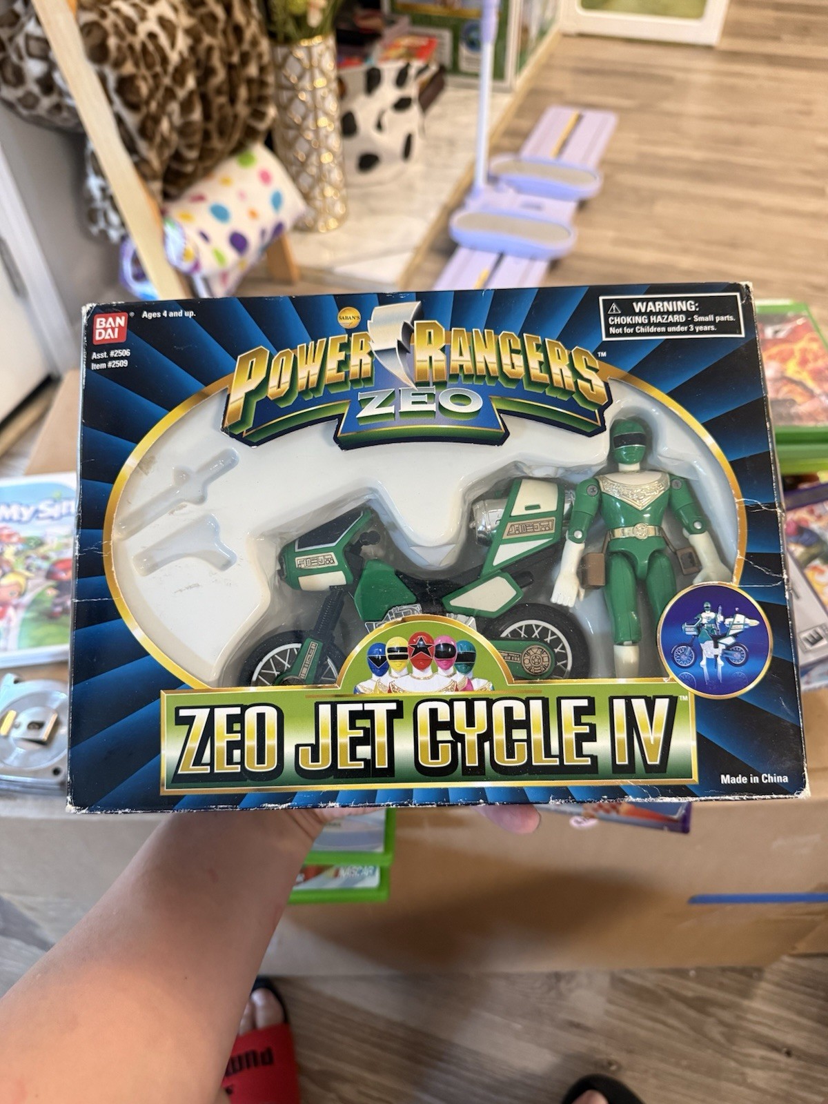 Saban’s Power Rangers Zeo Zeo Jet Cycle IV Green Ranger Figure Bandai 1996 2509