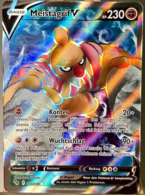 Pokemon Meistagrif V - PGO 073 - Ultra Rare - Deutsch - Near Mint