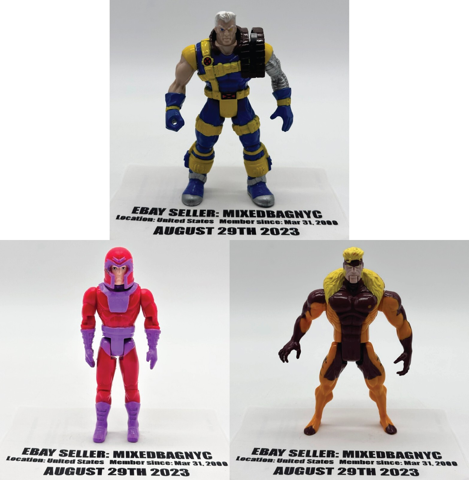 Lotto giocattoli X-Men primi anni 90 - action figure Magneto, Sabretooth, Cable vintage