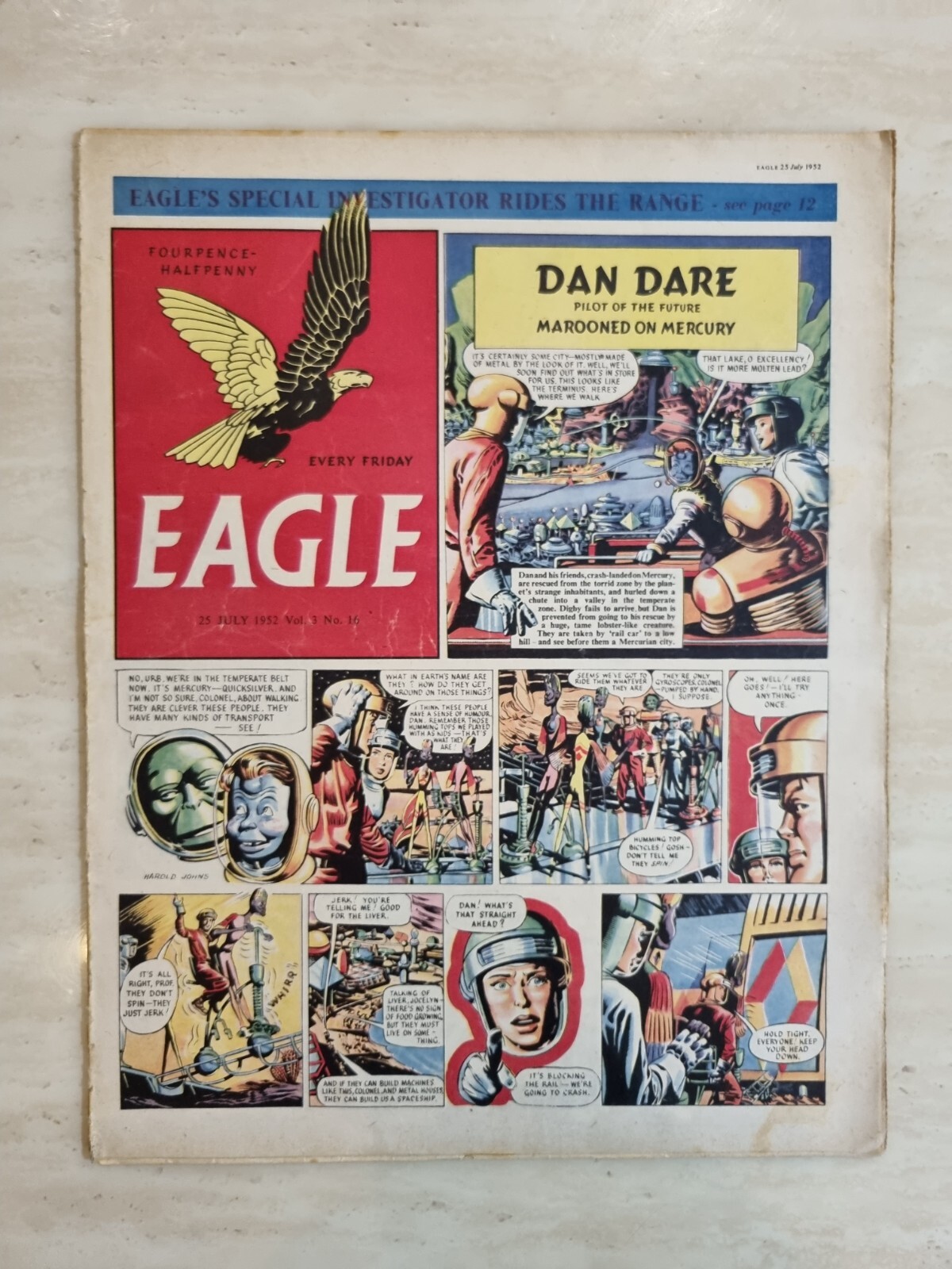Eagle Comic Vol 3 No 16, 25th July 1952 An All Sleeper Airliner