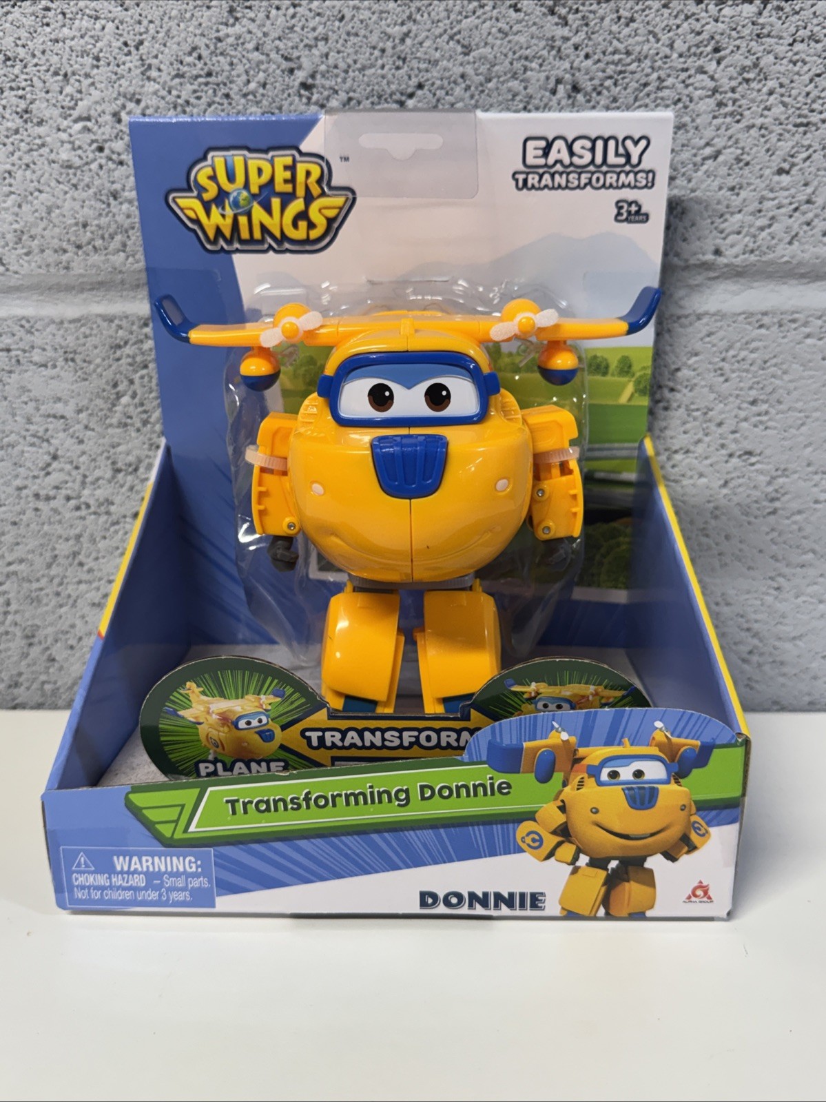 Super Wings Transforming Donnie Airplane Toy Vehicle Action 5” Robot Plane NEW!