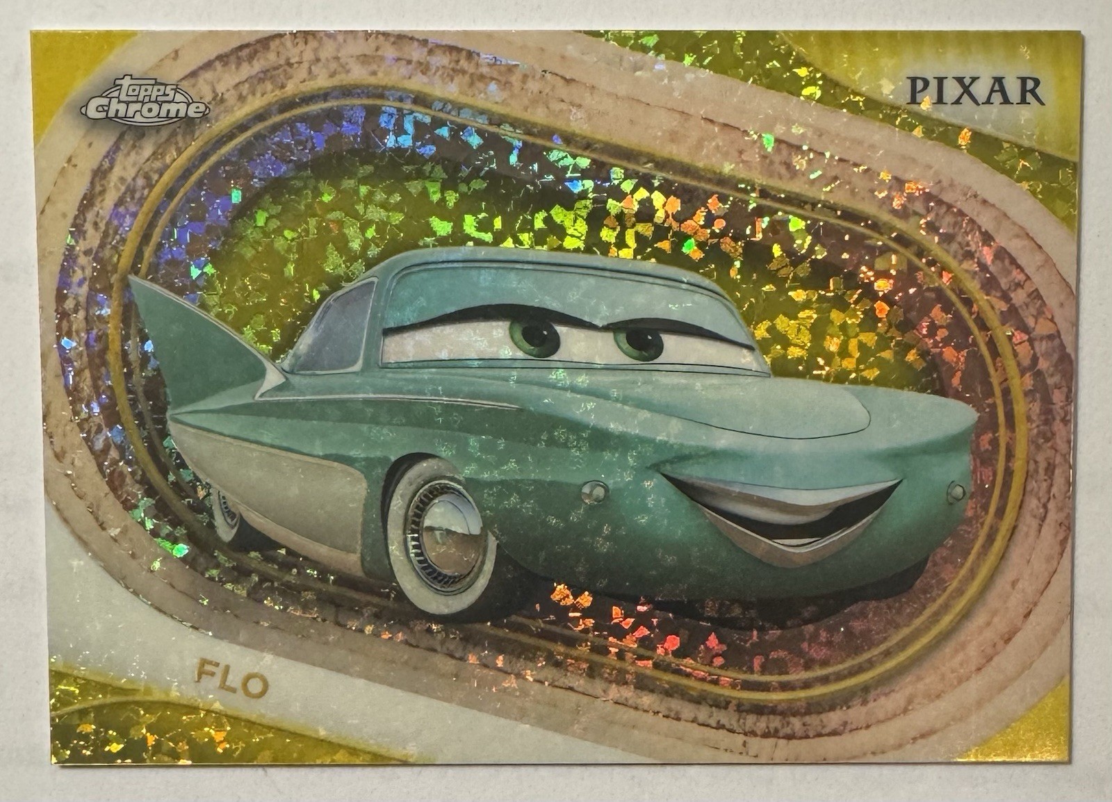 2025 Topps Cromo Disney Flow Giallo Mini Diamanti Rifrattore