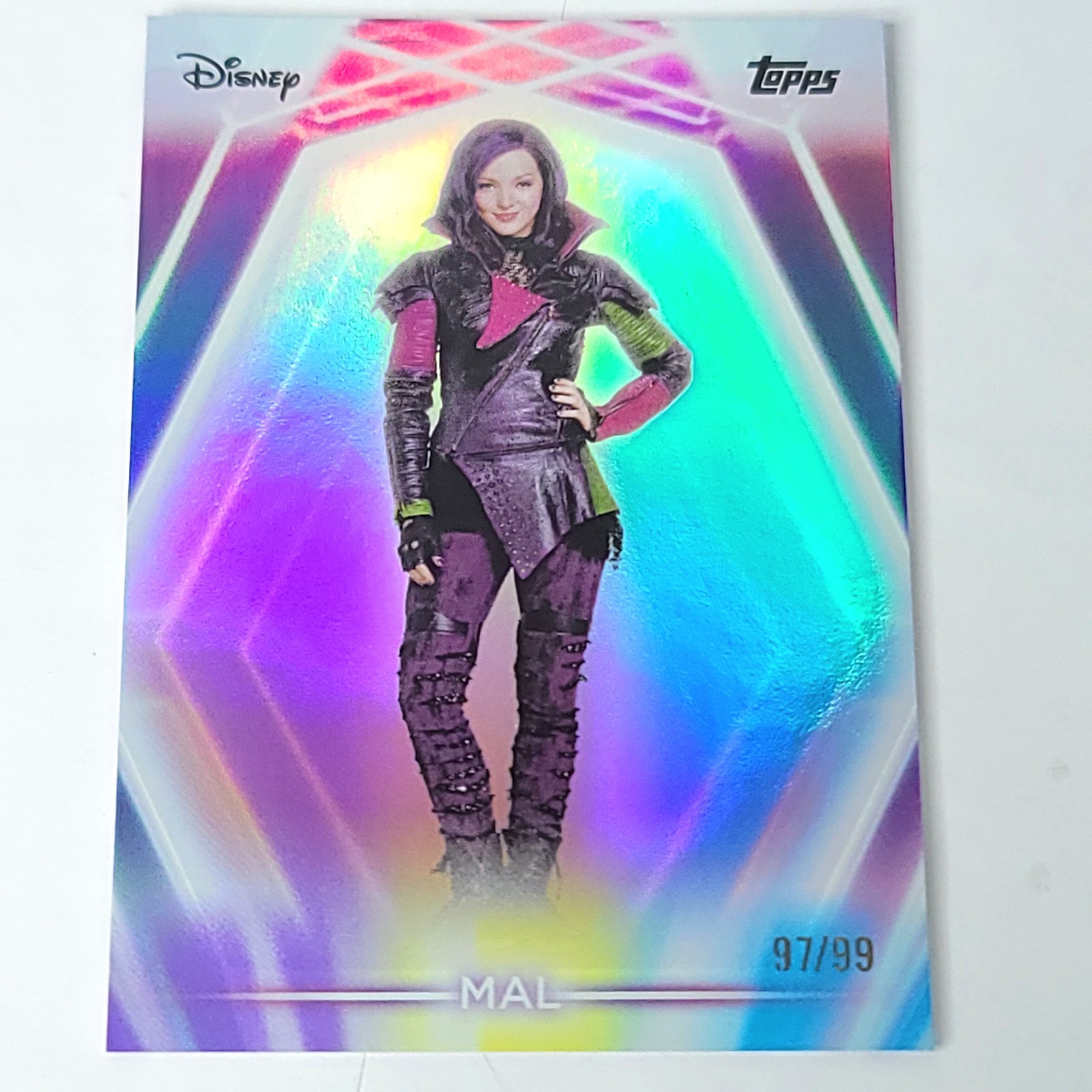 Mal Topps 2026 Disney Neon Holo rifrattore parallelo edizione limitata 97/99
