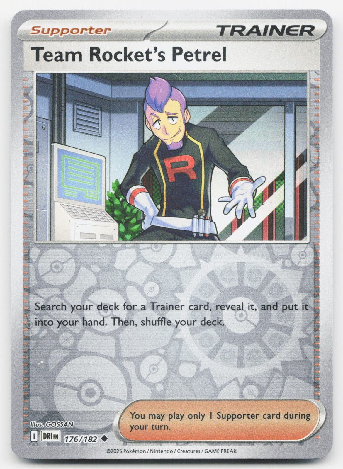 Team Rocket's Petrel Reverse Holofoil [DRI - 176/182] Uncommon Pokemon TCG