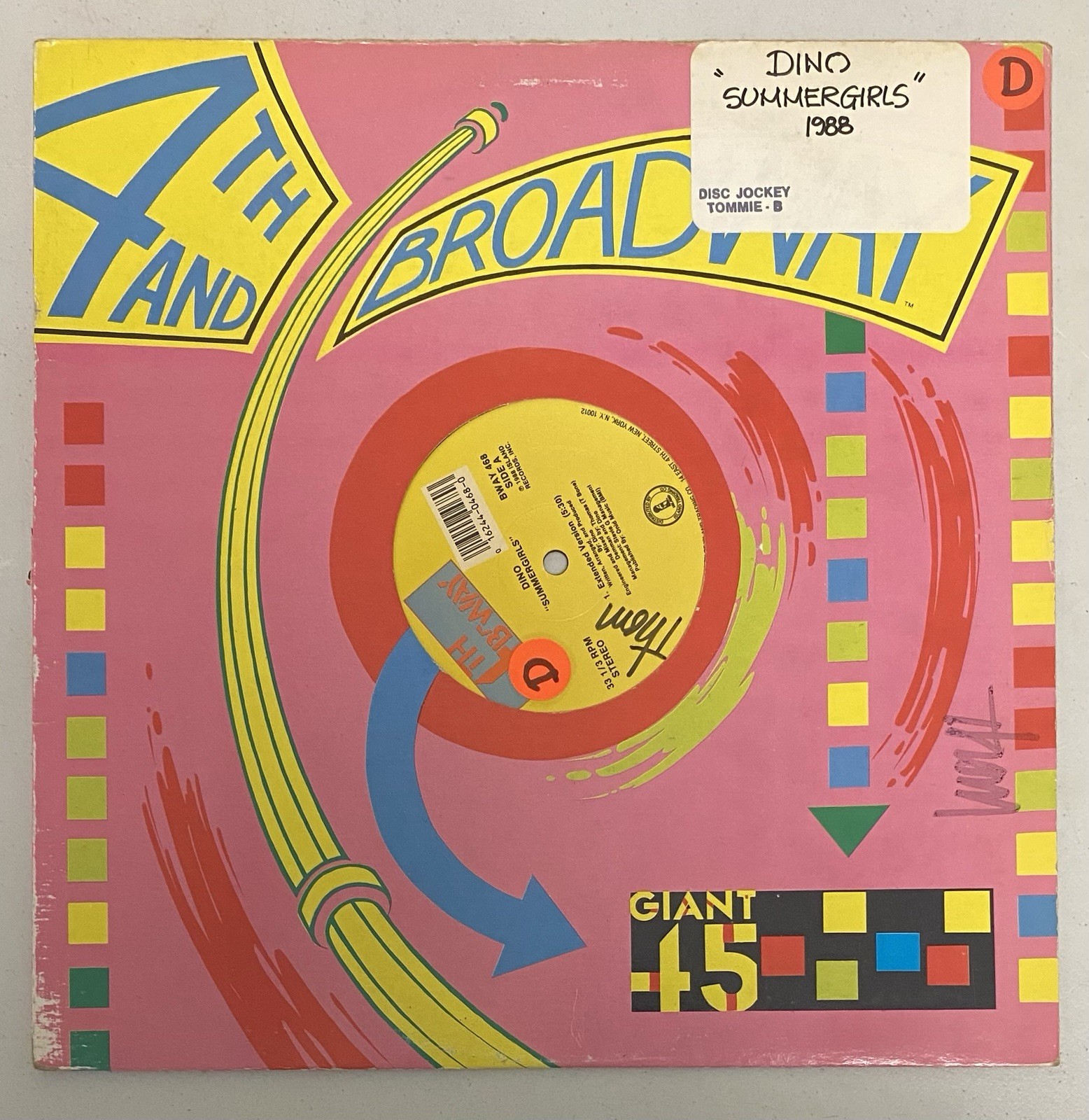 Dino Summergirls 1988 12” Vinyl Single Extended Version 4th B'way BWAY 468