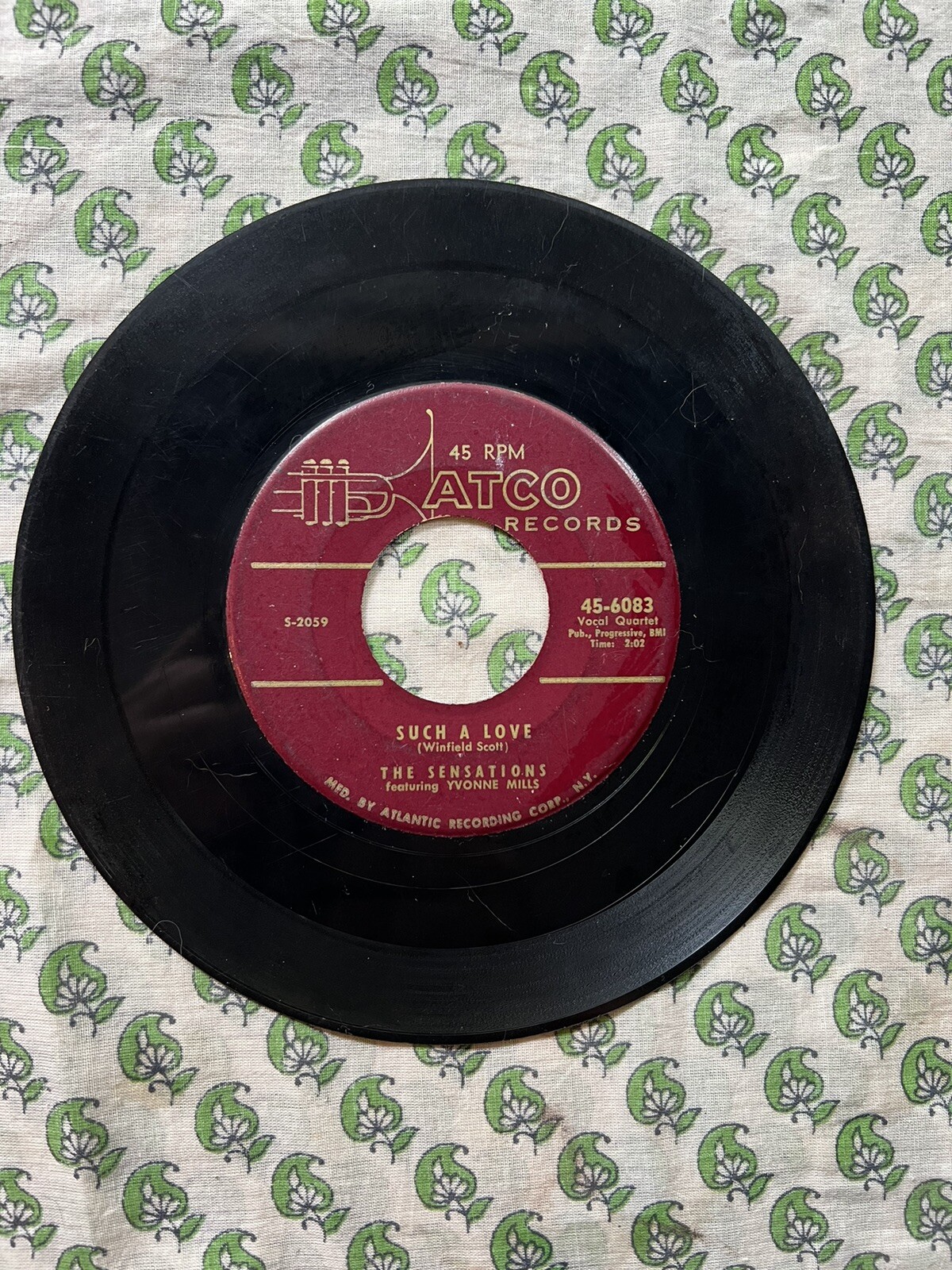 The Sensations - Such A Love / Little Wallflower - ATCO - 7" Single 45 RPM