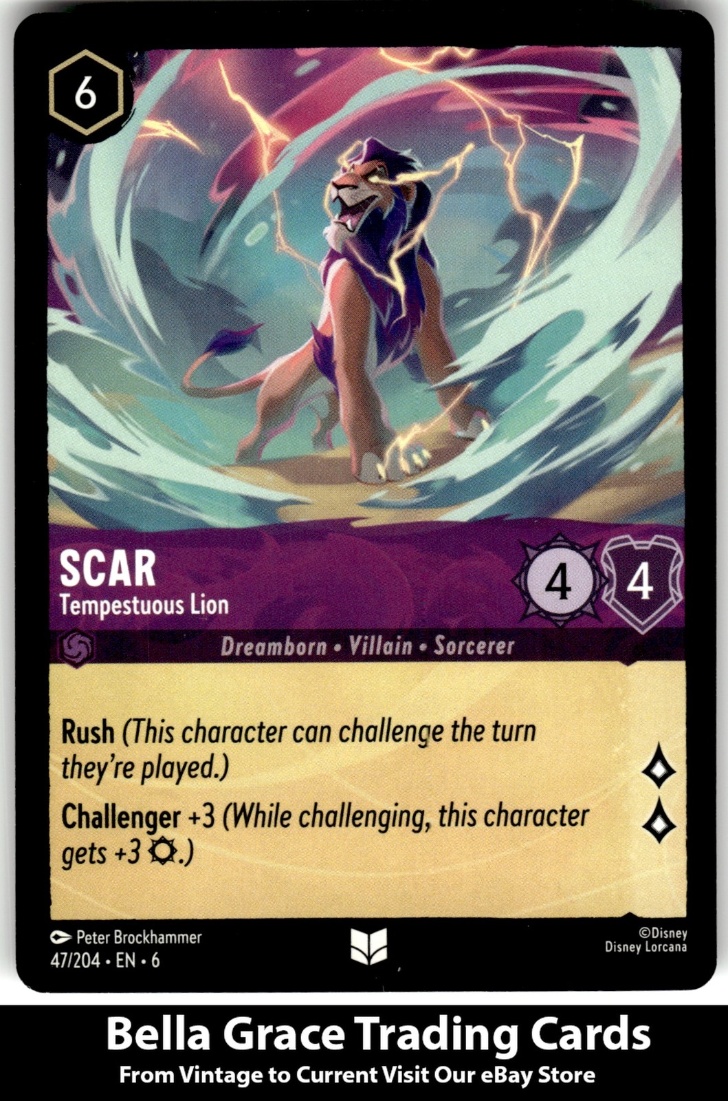 Scar #47/204 Mare Azzurro Disney lorcana Non Comune
