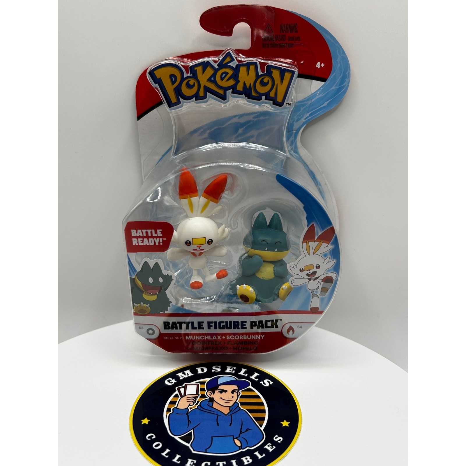 Pokemon Battle Figure Pack Munchlax e Scorbunny 2 pollici serie 4 (Wave 5) nuovo