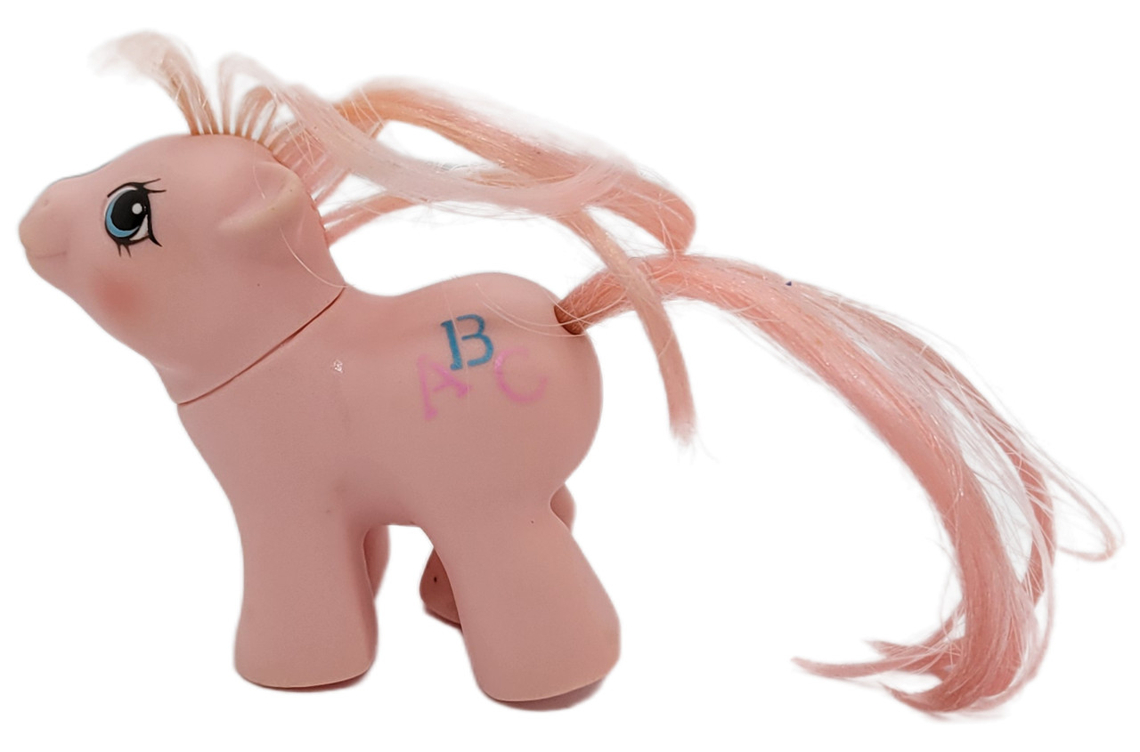 1987 Hasbro My Little Pony G1 Doodles Newborn Twin Pink ABC Pony