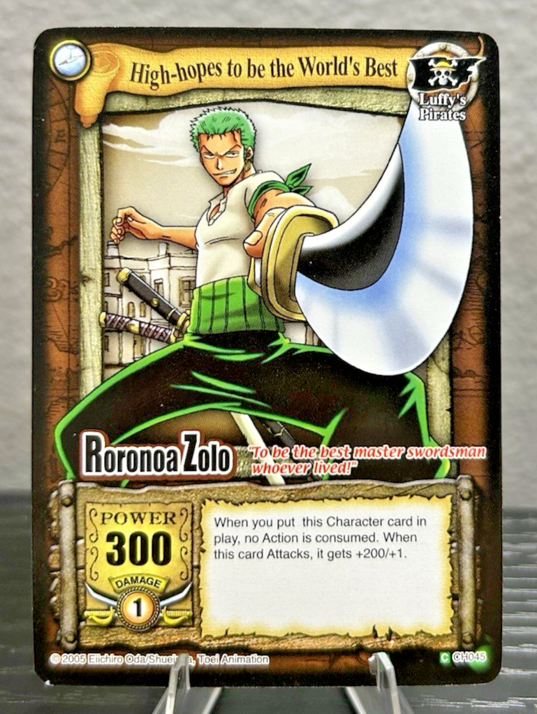 2005 One Piece Roronoa Zoro CH045 The Quest Begins English Vintage TCG Card