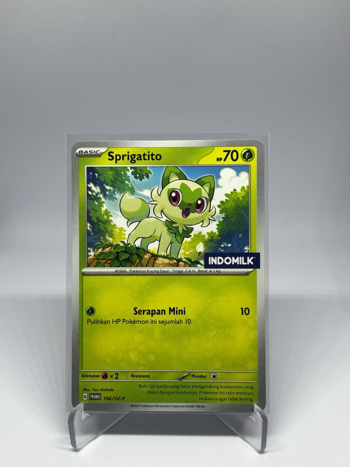Pokemon Sprigatito Indomilk 192 SV-P Promo Indonesia quasi nuovo