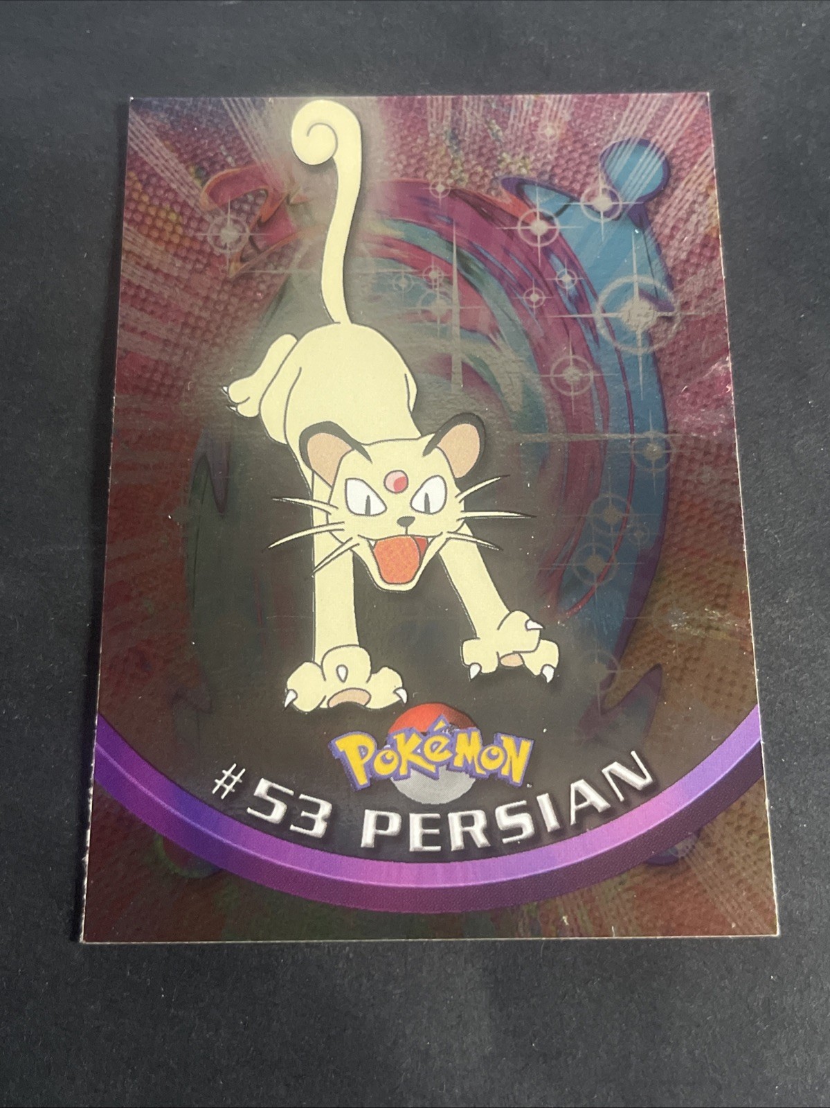 Pokemon Persian 53 (Blue) Topps Foil Holo TV Animation Edition Series 1