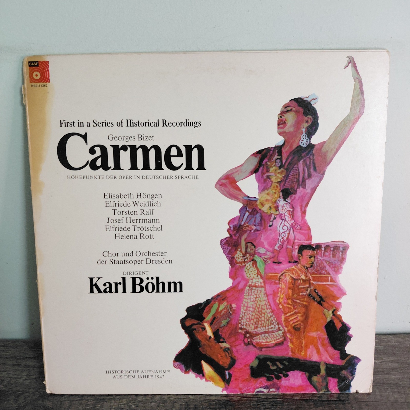 Georges Bizet Carmen Karl Bohm Staatsoper Dresden BASF Vinyl LP KBB 21362