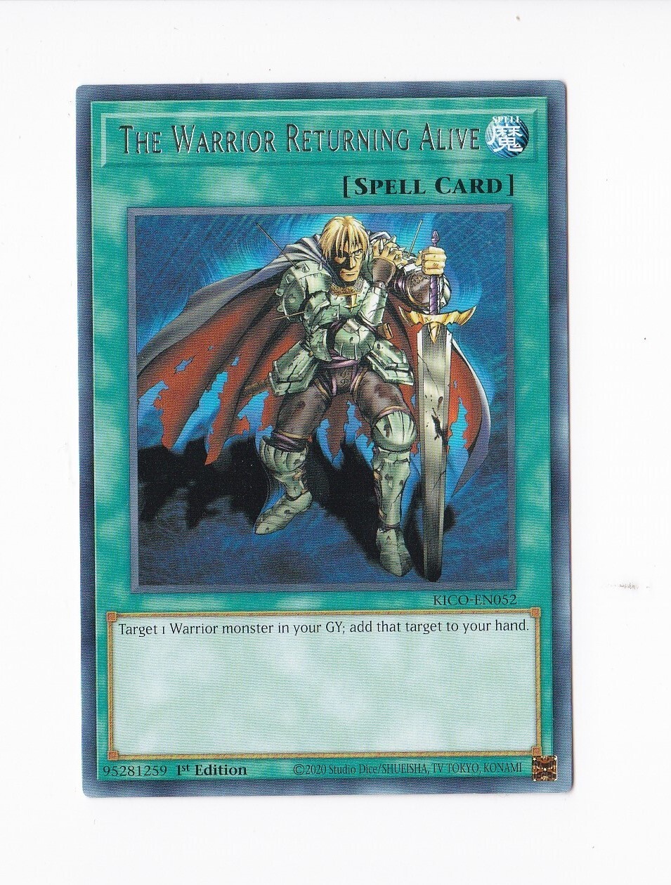 2020 Konami YuGiOh! 1st Edition - The Warrior Returning Alive KICO-EN052