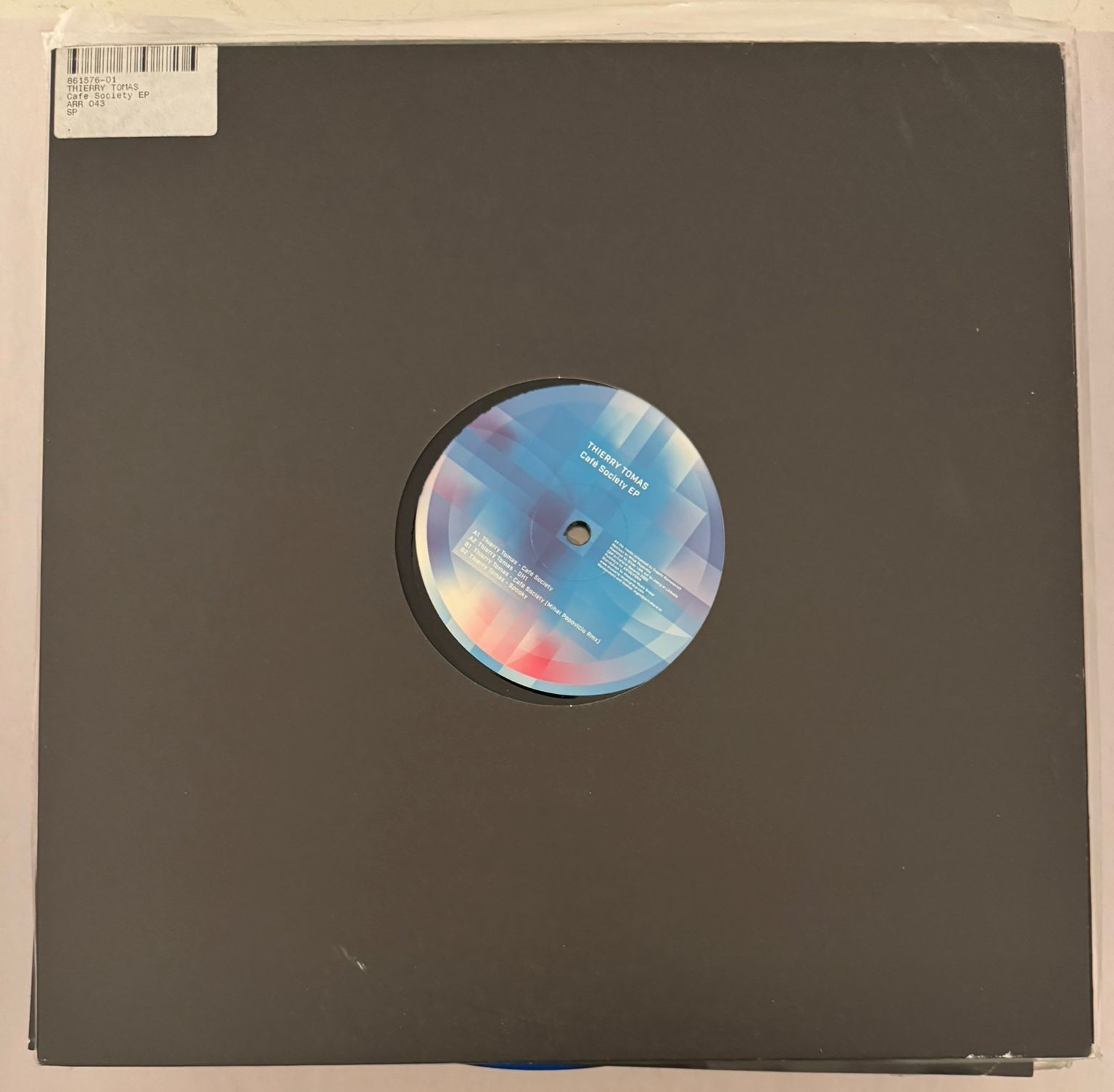 THIERRY TOMAS – CAFE SOCIETY - VINYL EP BLACK ARR043 - VG+ - A5