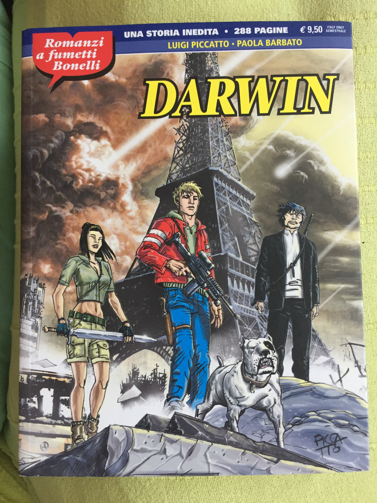 ROMANZO A FUMETTI BONELLI N° 7: "DARWIN", GIUGNO 2012. EDICOLA!