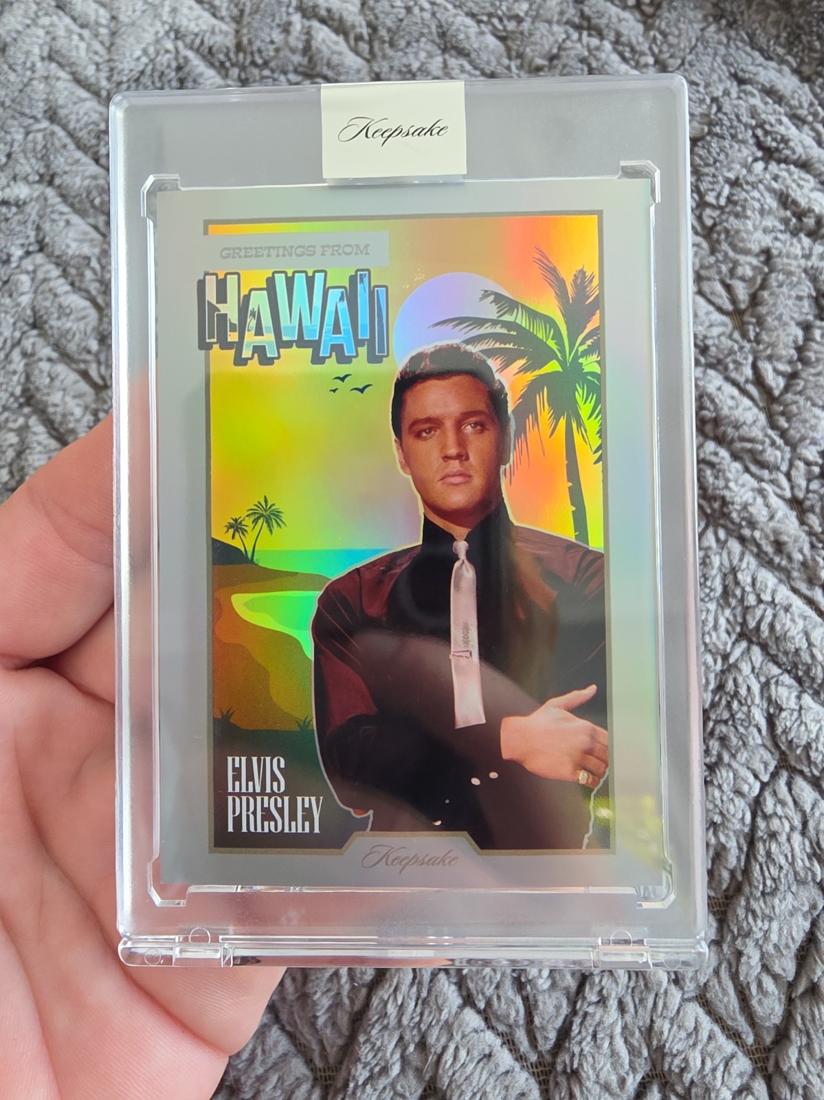 2026 Keepsake Elvis Presley Greetings Hawaii #30 /200 Silver Encased Holo