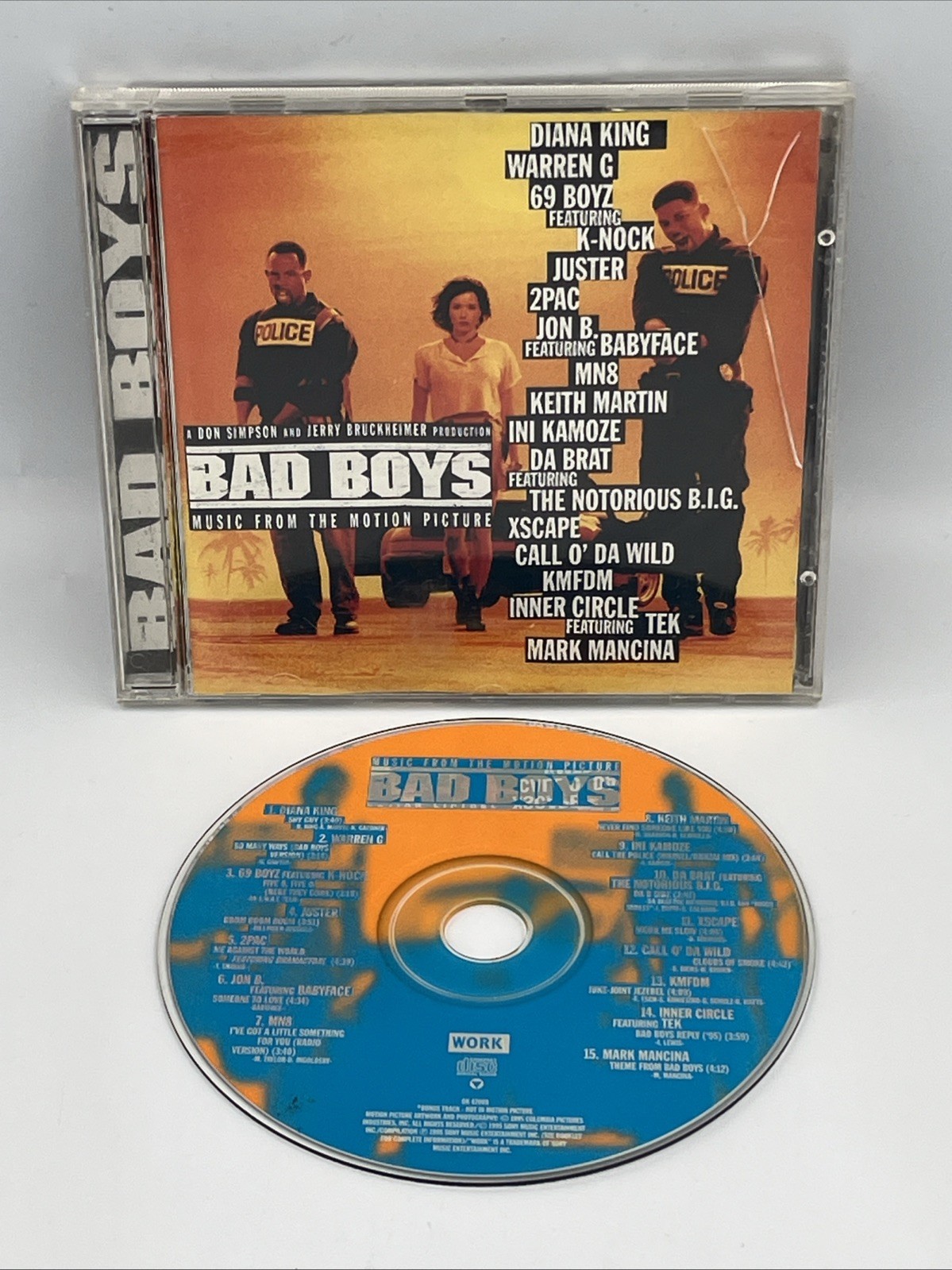 Bad Boys by Original Soundtrack (CD, Mar-1995, Work Group) Crack In Case