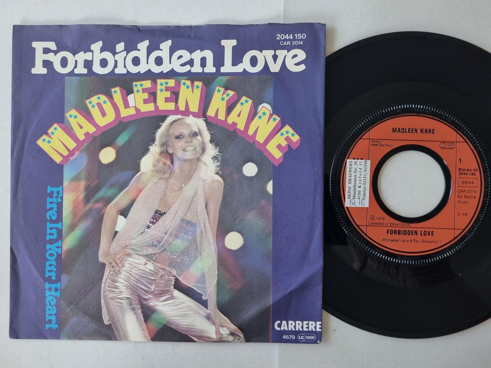 Madleen Kane - Forbidden Love 7'' Vinyl Germany