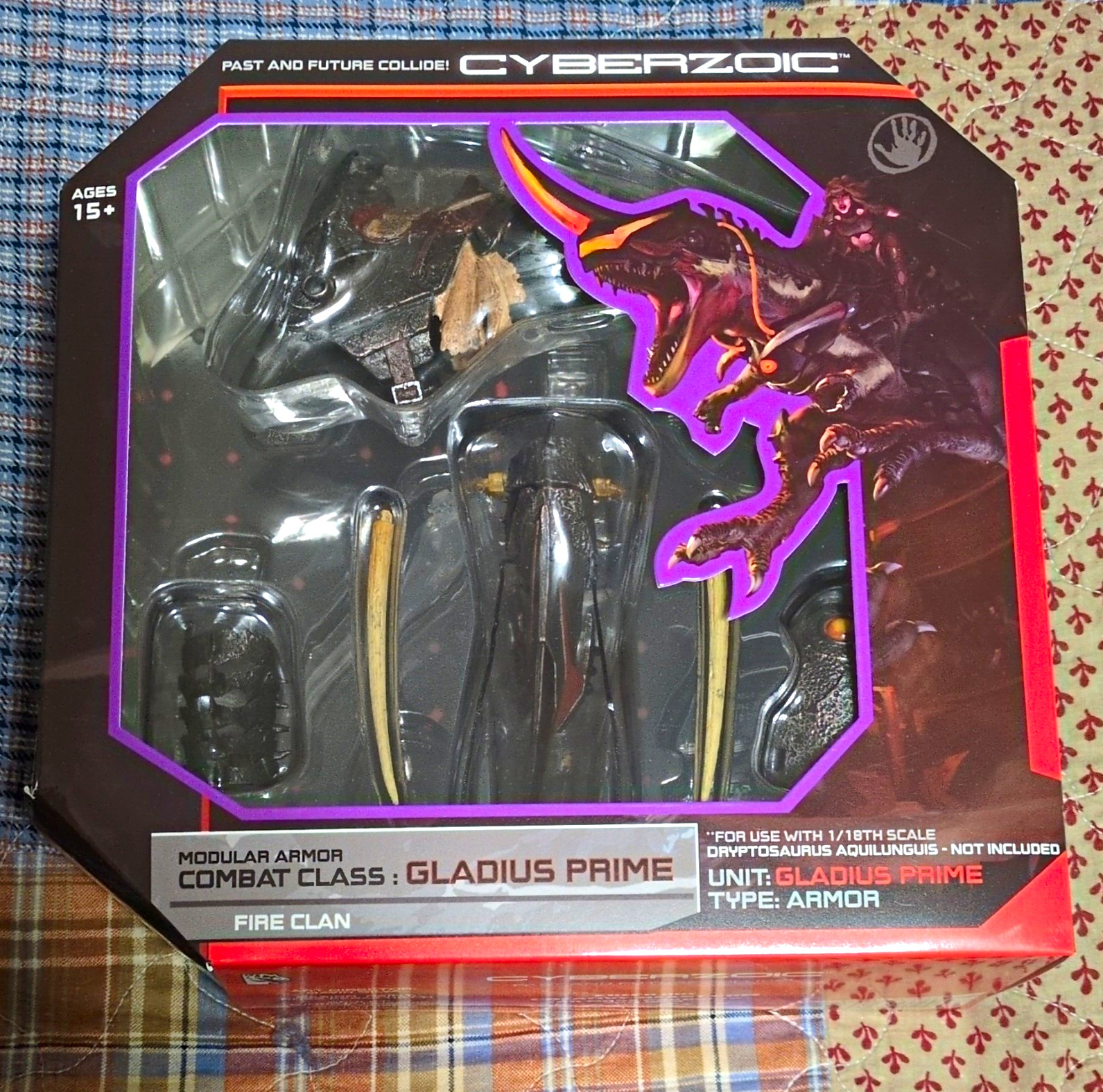 Cyberzoic Gladius Prime Fire Clan Modular Armor 1:18 Action Figure Boxed