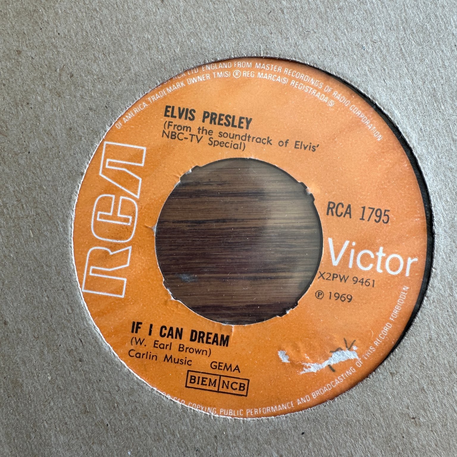 Elvis Presley – If I Can Dream / Memories 7" Single 1969 UK RCA Victor Rock Pop