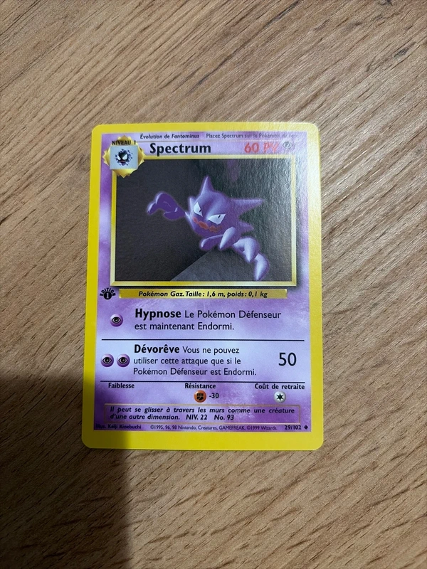 Carte Pokémon officielle édition 1 Spectrum 29/102