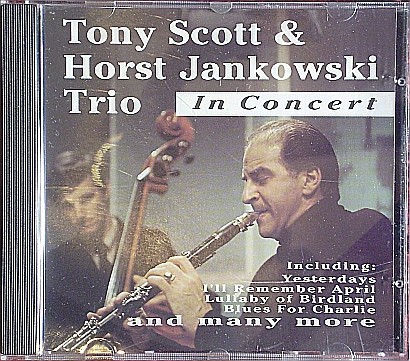 Tony Scott (2) In Concert (986) 7 Track CD Album plus Picture Sleeve Jazz Life