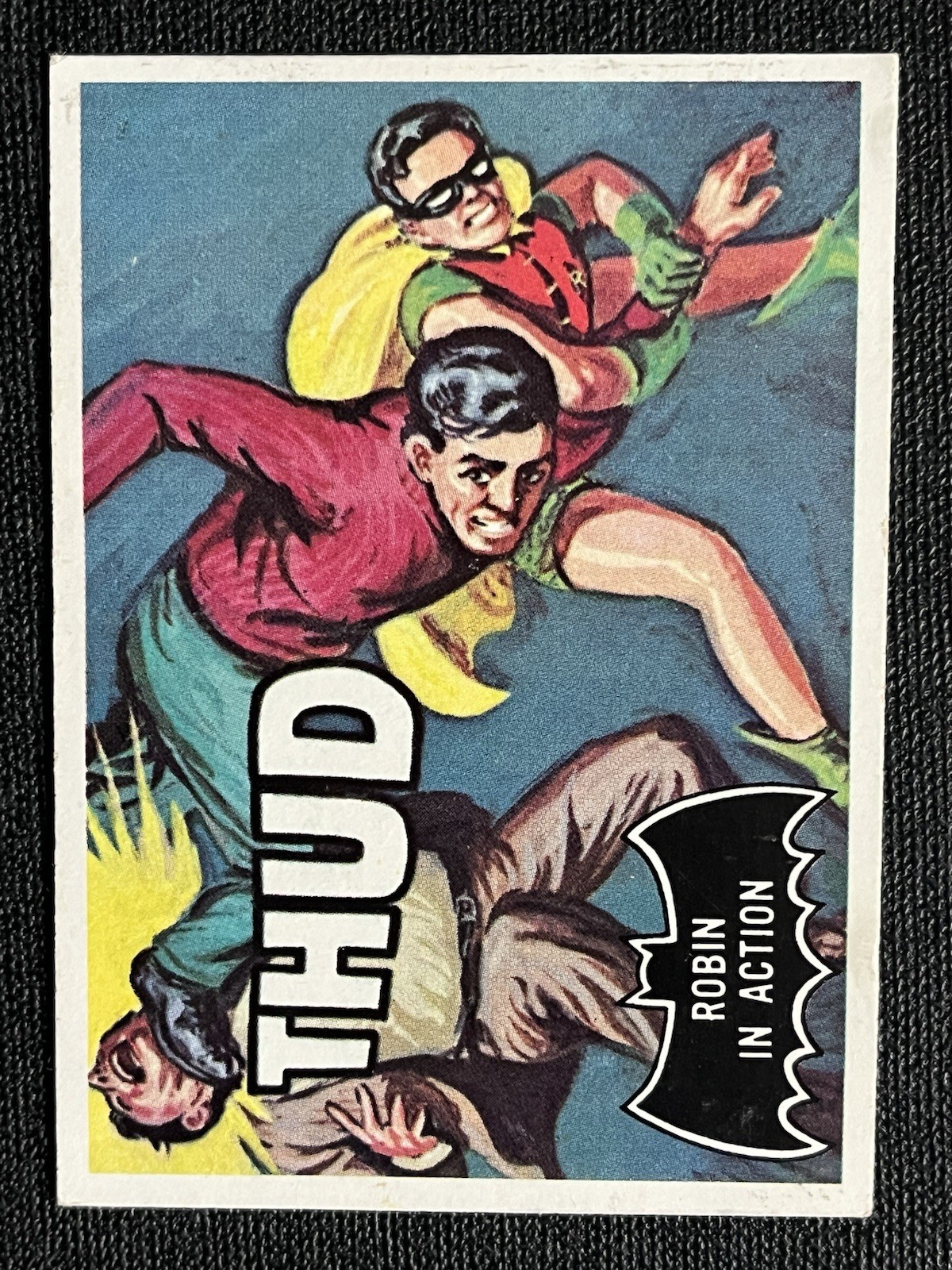 ⁠1966 Topps Batman Robin In Action #18 Batman vs The Penguin Carta Vintage GD/VG