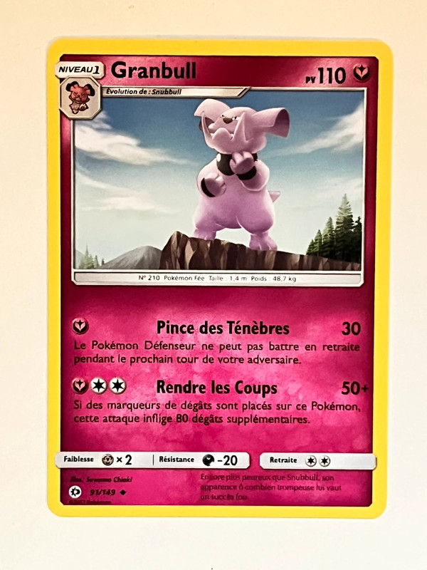Carte Pokémon Granbull 110pv 91/149