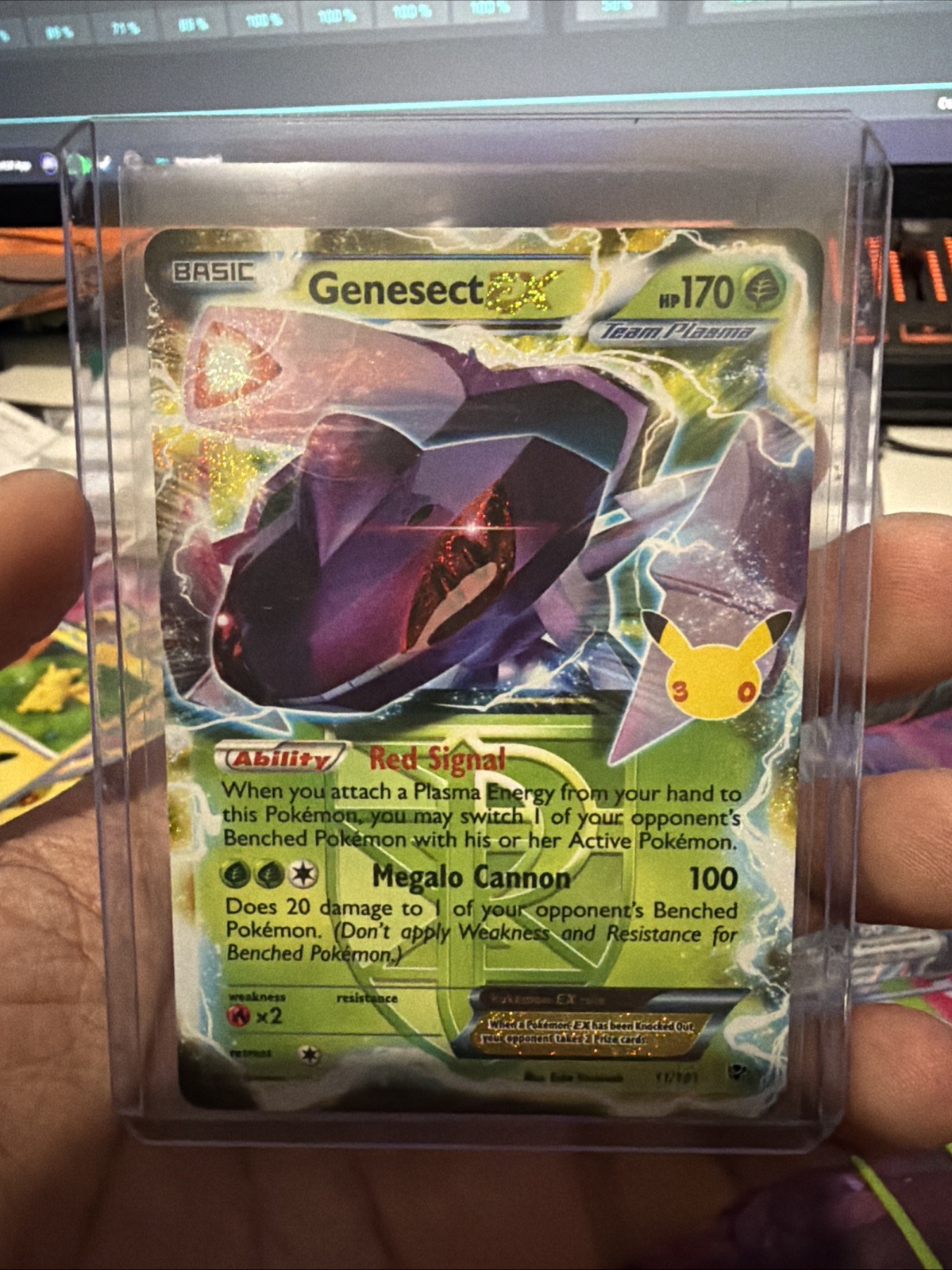 Pokemon Genesect EX 11/101 30th anniversary