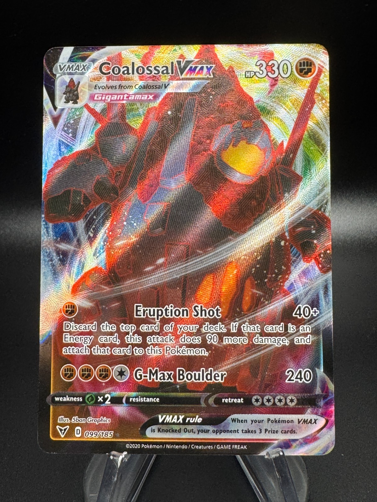 Pokemon Scudo Spada Tensione Vivace COALOSSAL VMAX Ultra Raro #099/185
